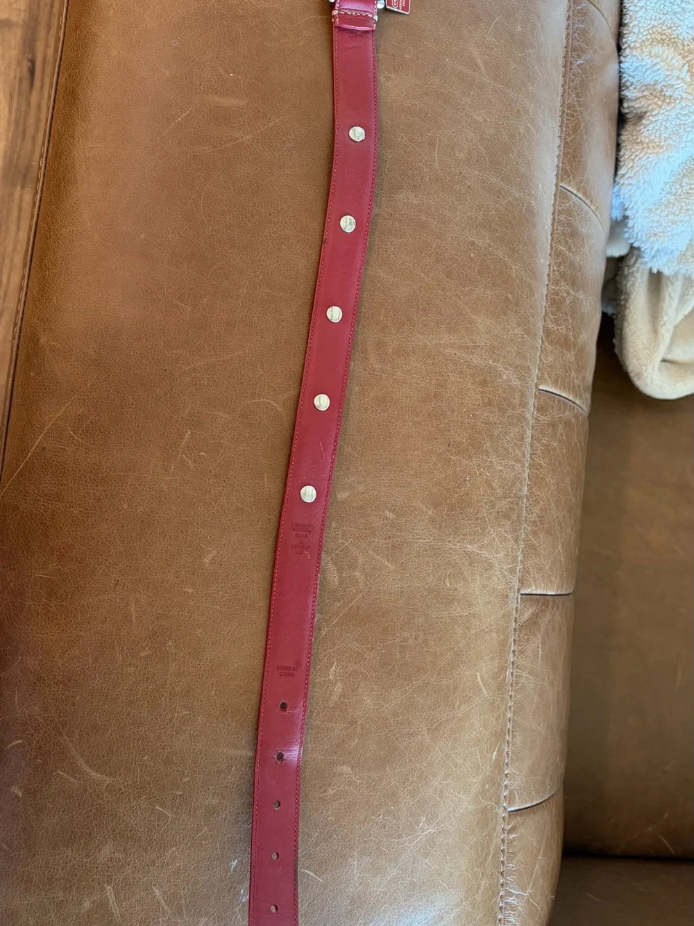 Vintage Coach red dog collar